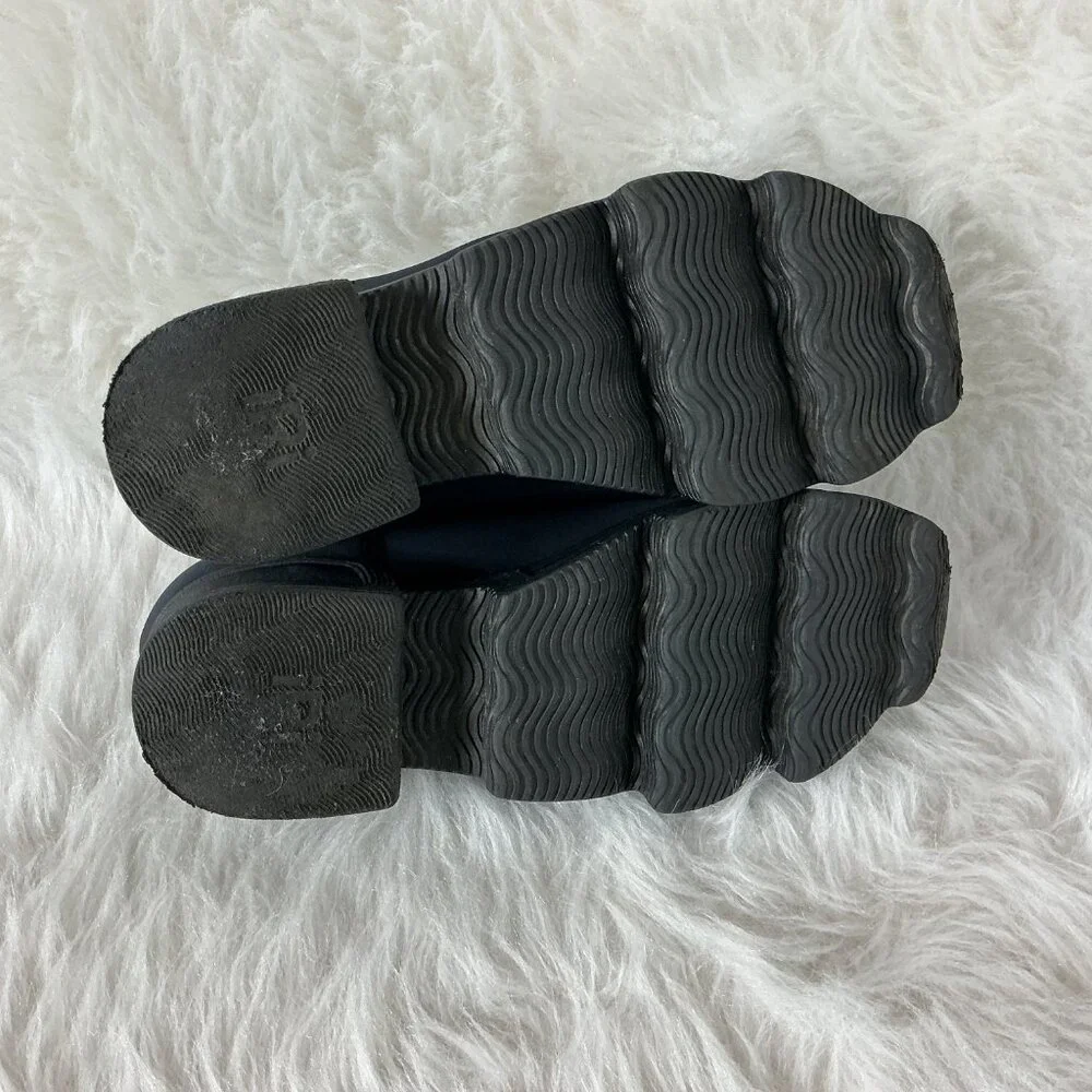 IRI NYC Wes Neoprene Black‎ Wavy Platform Low Top Sneakers 37 US 7